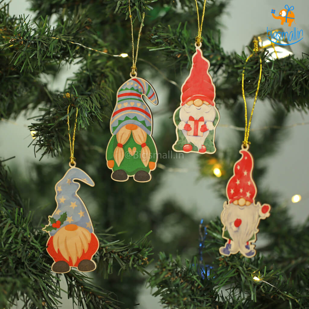 Elf Decorative Ornament - Set of 4