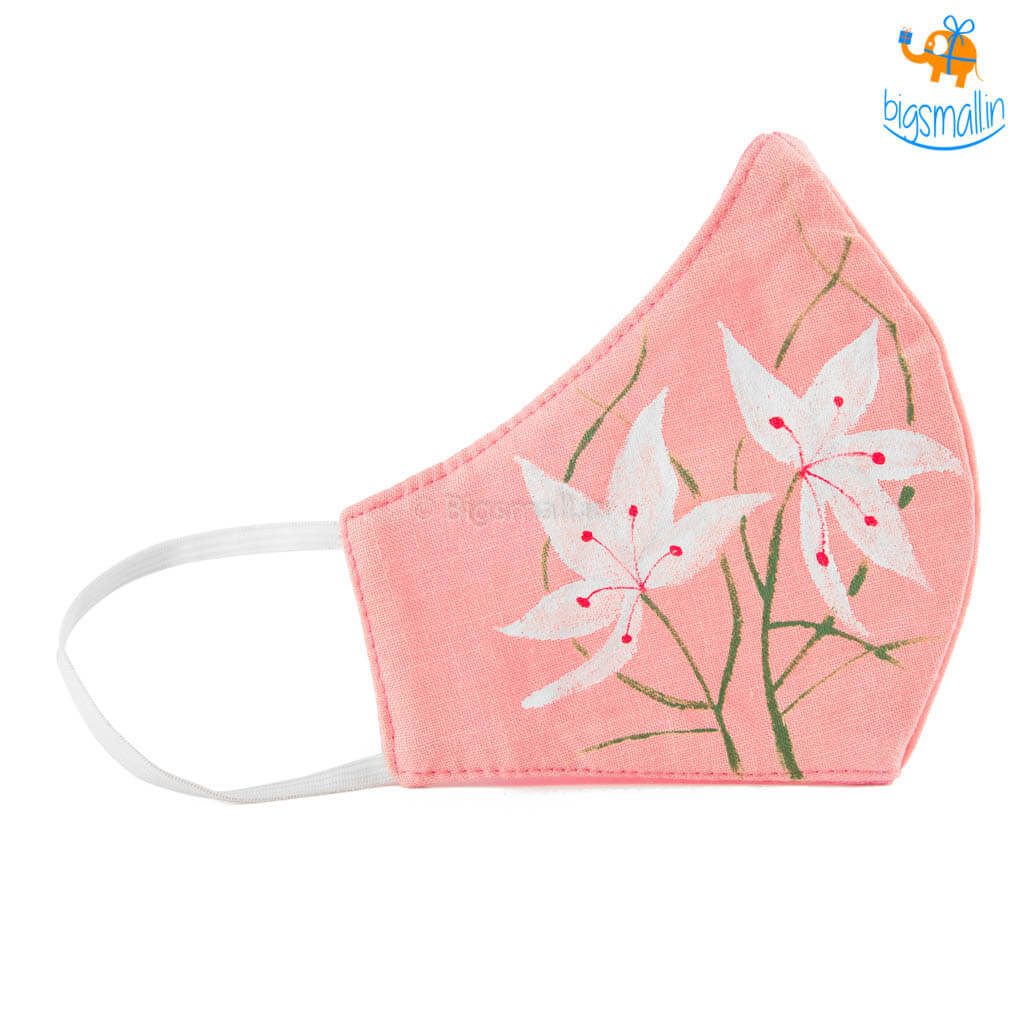 Hand-Painted Floral Cotton Mask