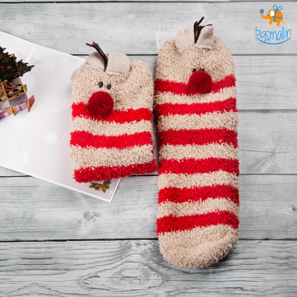 Fluffy Christmas Socks - bigsmall.in