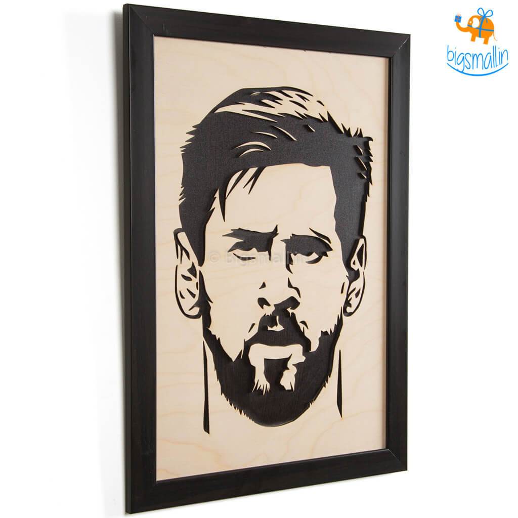 Footballer Engraved Wooden Frame (19 x 13 inches) - bigsmall.in