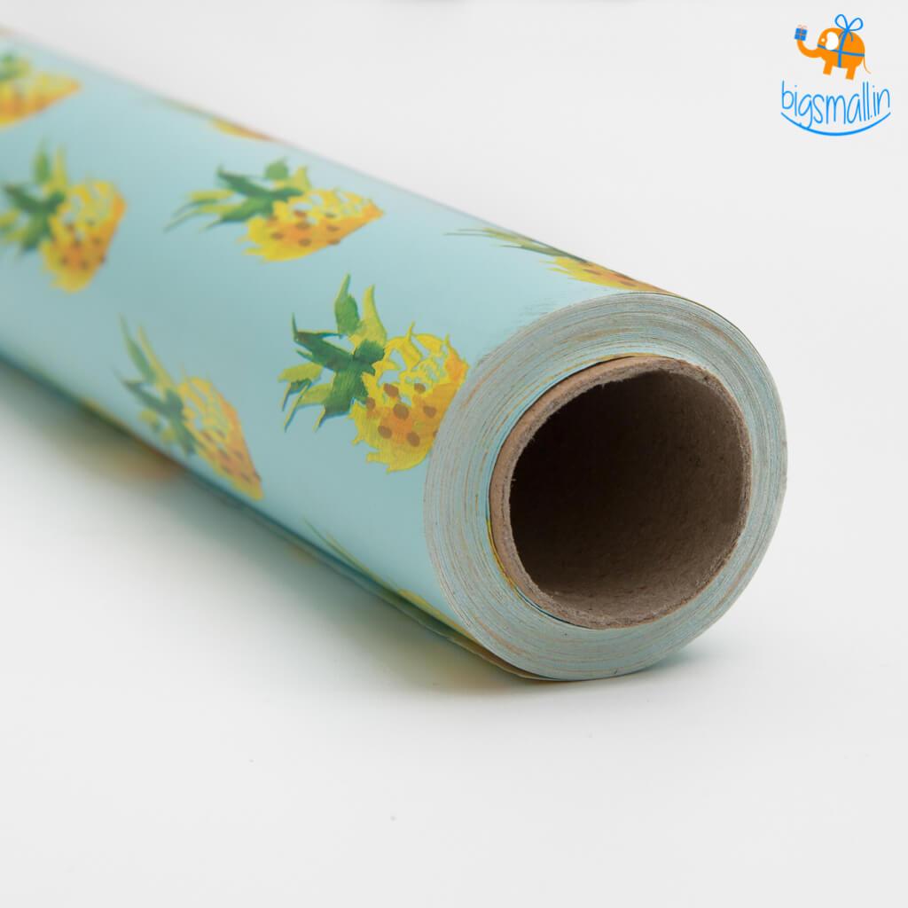 Pineapple Gift Wrapping Paper Roll - bigsmall.in