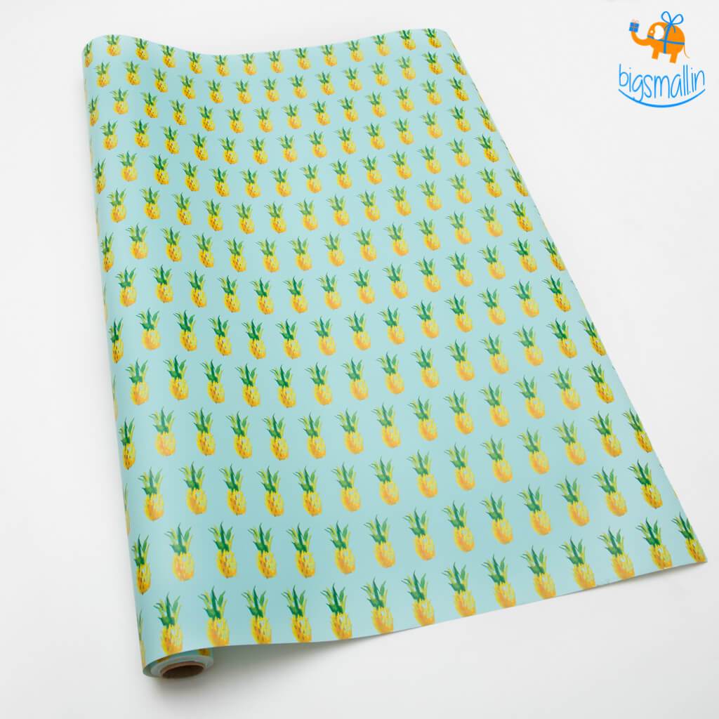 Pineapple Gift Wrapping Paper Roll - bigsmall.in