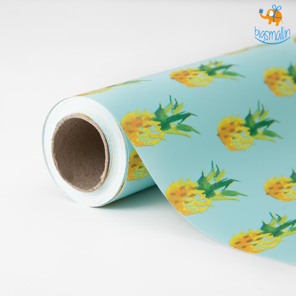 Pineapple Gift Wrapping Paper Roll - bigsmall.in