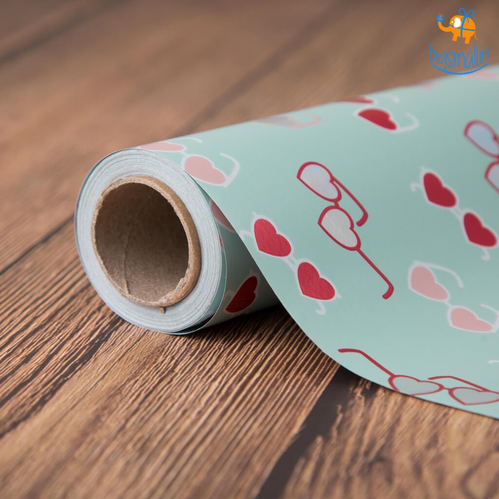 Hearty Sunglasses Gift Wrapping Paper Roll - bigsmall.in