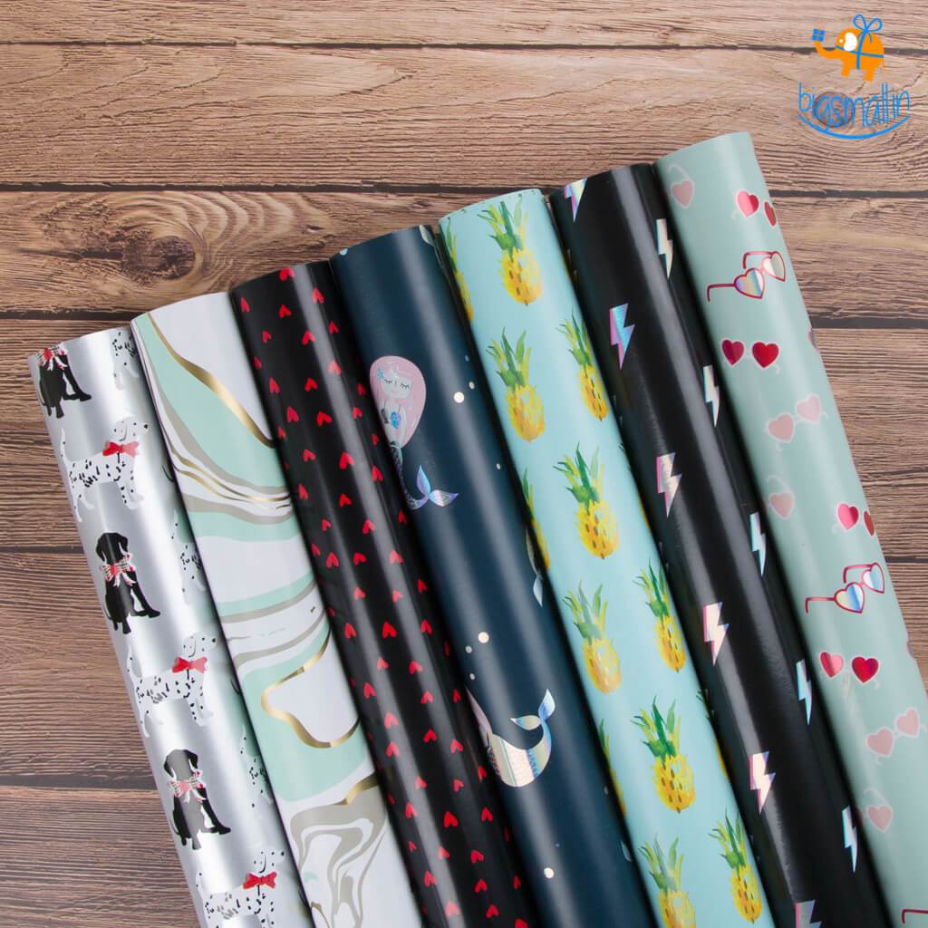 Mini Hearts Gift Wrapping Paper Roll - bigsmall.in