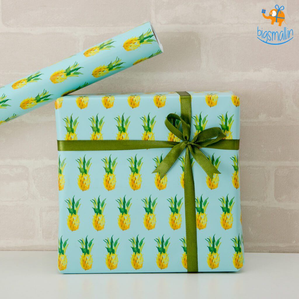 Pineapple Gift Wrapping Paper Roll - bigsmall.in