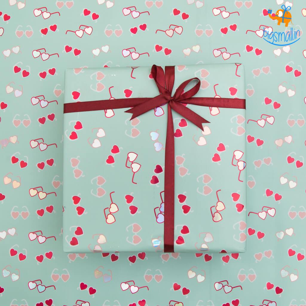 Hearty Sunglasses Gift Wrapping Paper Roll - bigsmall.in