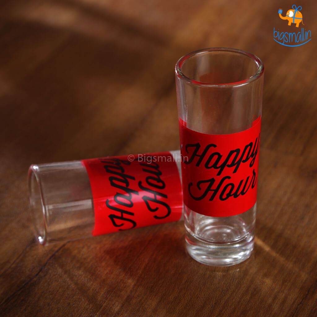 Happy Hour Flask and Shot Glasses Set - bigsmall.in