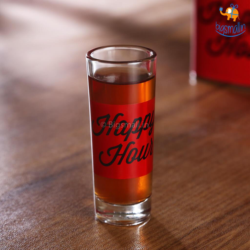 Happy Hour Flask and Shot Glasses Set - bigsmall.in