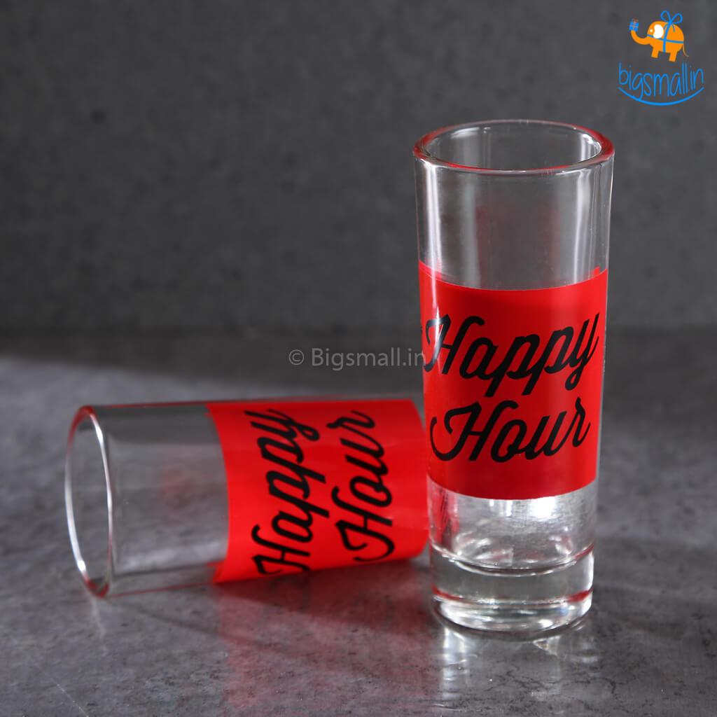 Happy Hour Flask and Shot Glasses Set - bigsmall.in