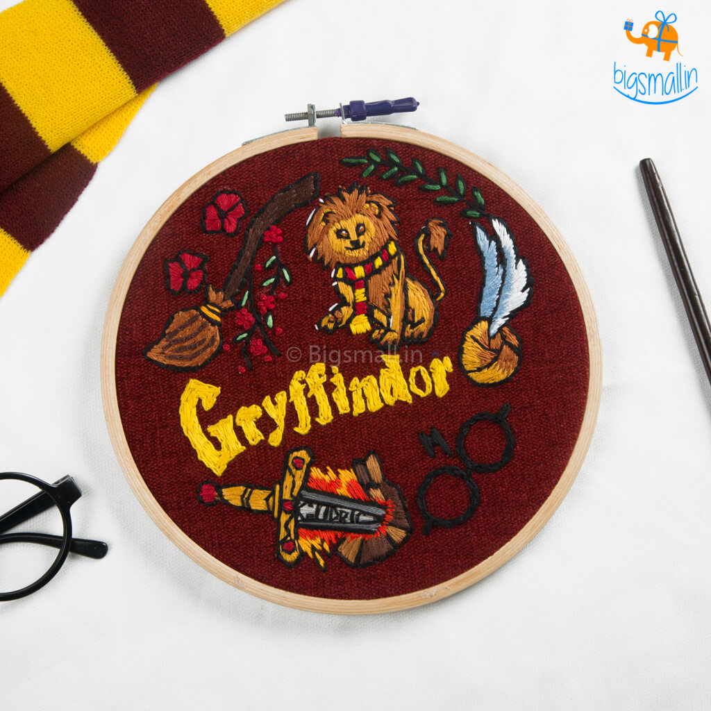 Gryffindor Embroidery Hoop Art - Harry Potter