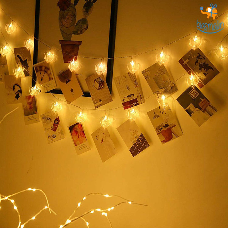 Heart Clip LED String Lights - bigsmall.in