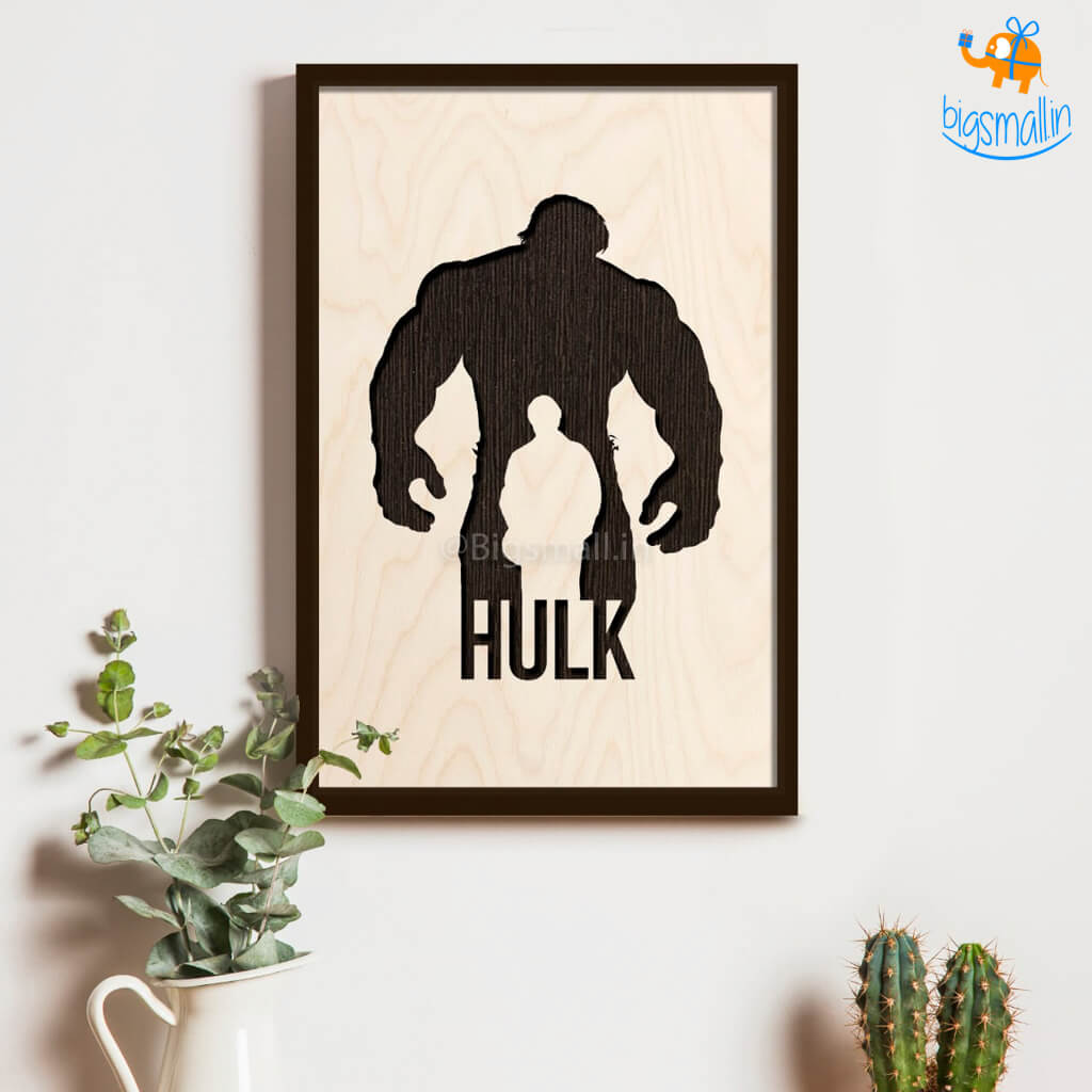 Hulk Engraved Wooden Frame