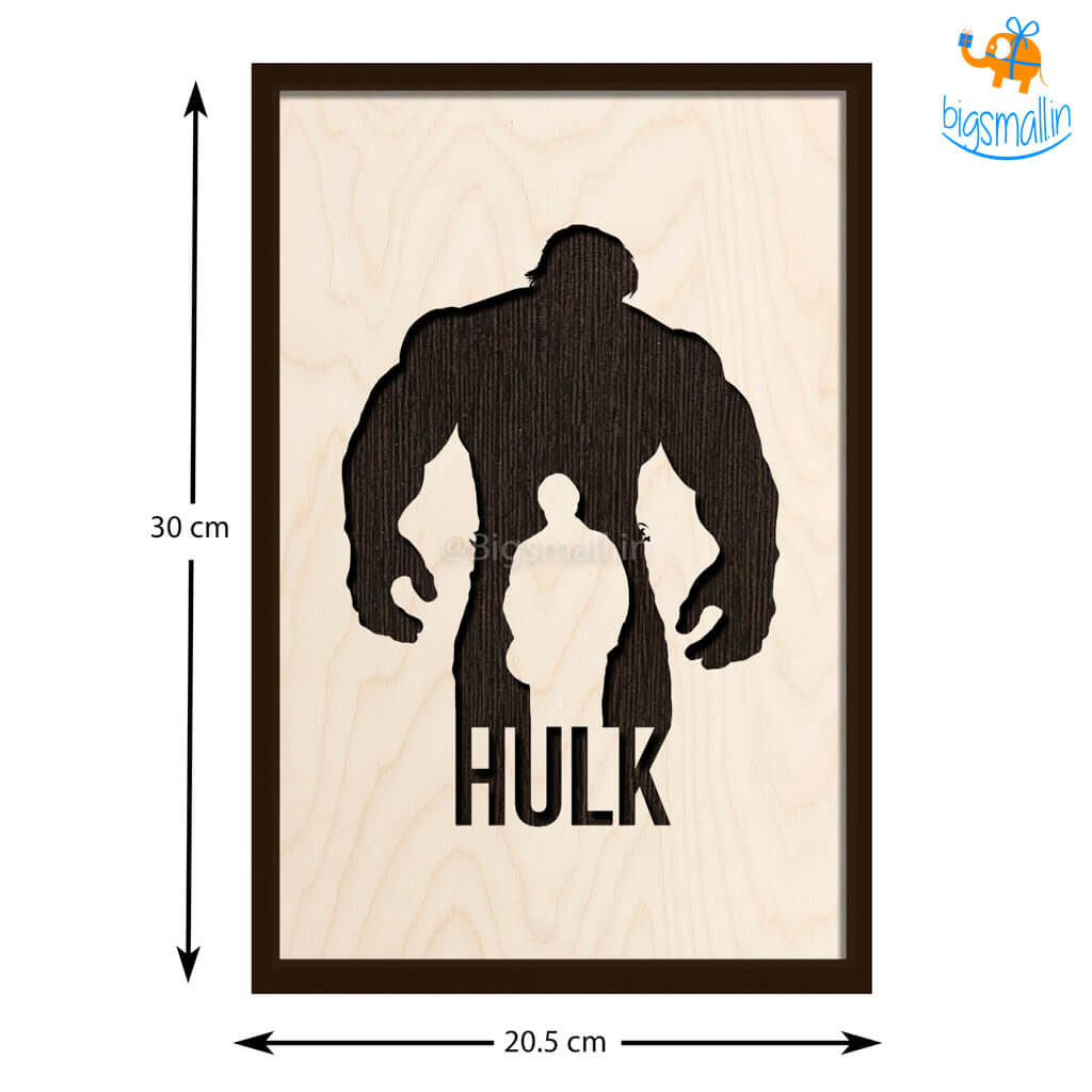 Hulk Engraved Wooden Frame