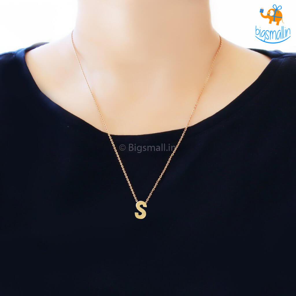 Initials Pendant With Chain