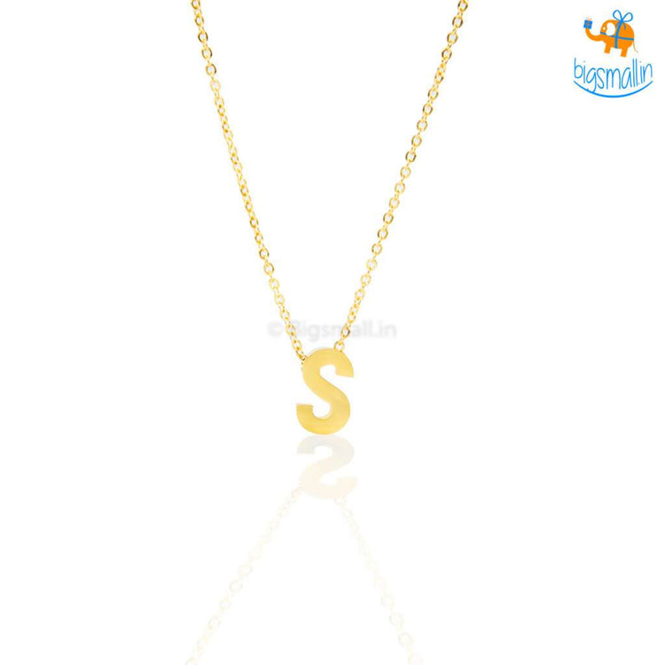 Initials Pendant With Chain - bigsmall.in