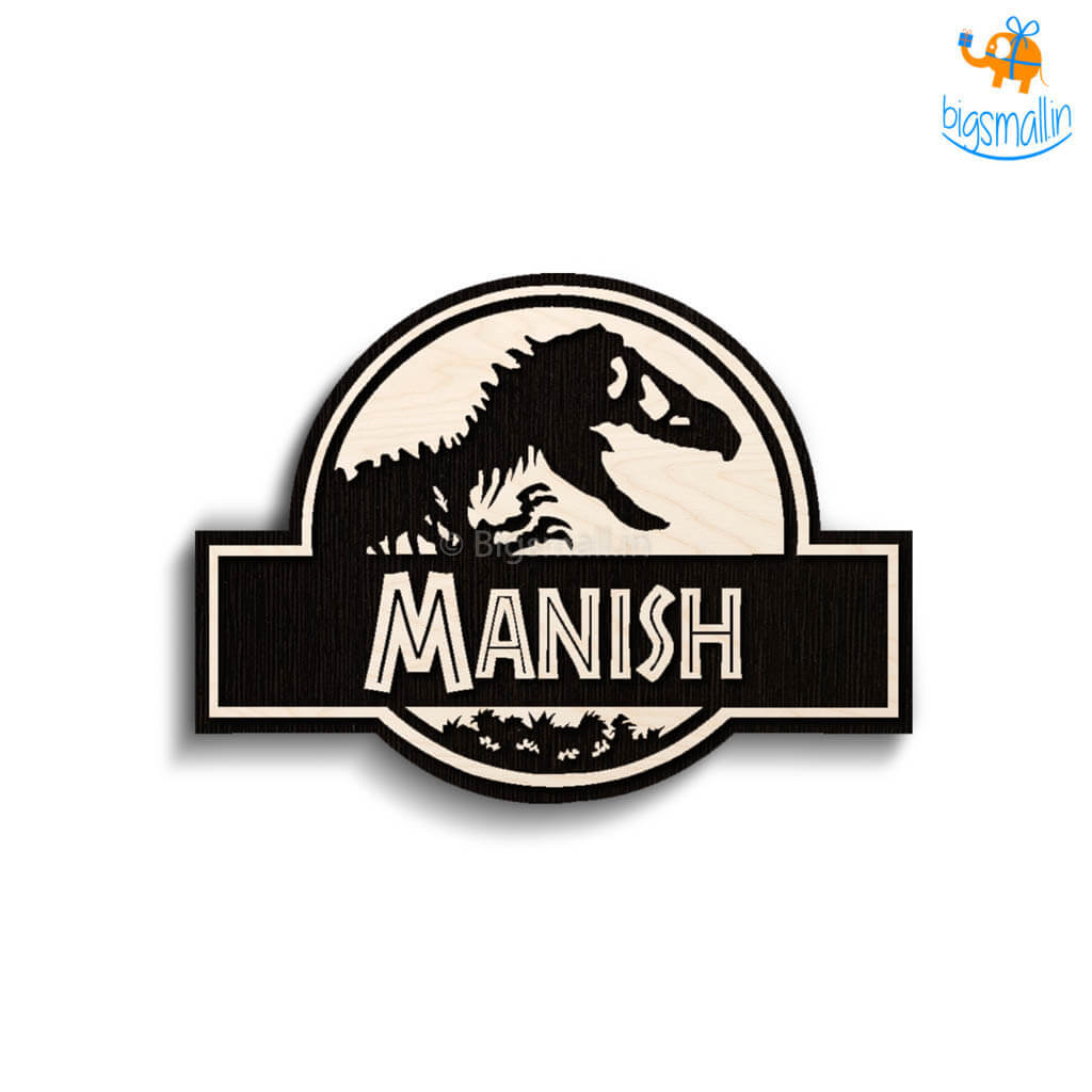 Personalized Jurassic Park Themed Nameplate