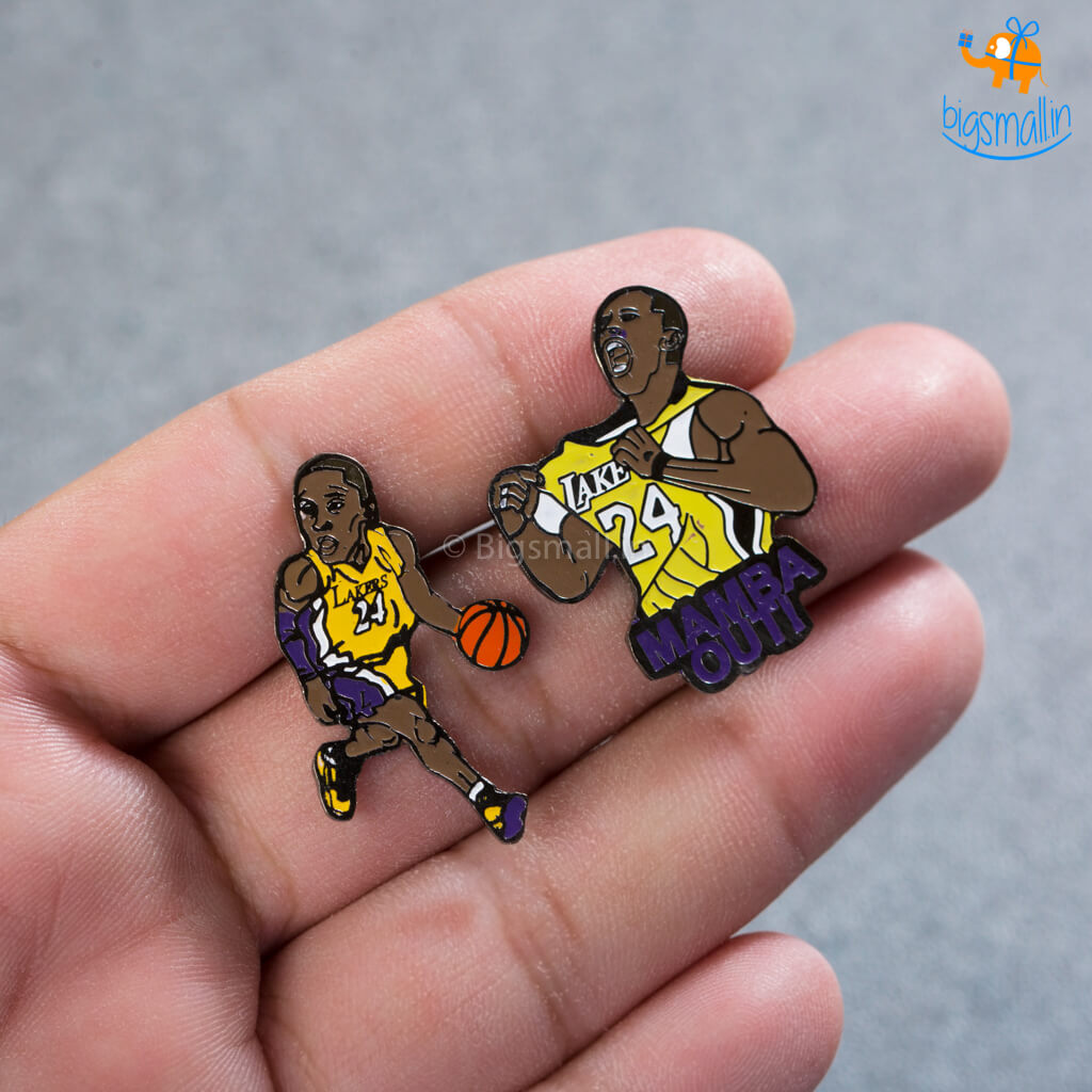 Kobe Bryant Lapel Pins - Set of 2