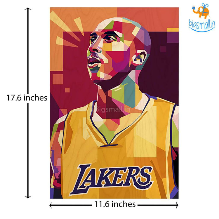 Kobe Bryant Printed Wooden Frame ( 17.6 x 11.6 inches) - bigsmall.in