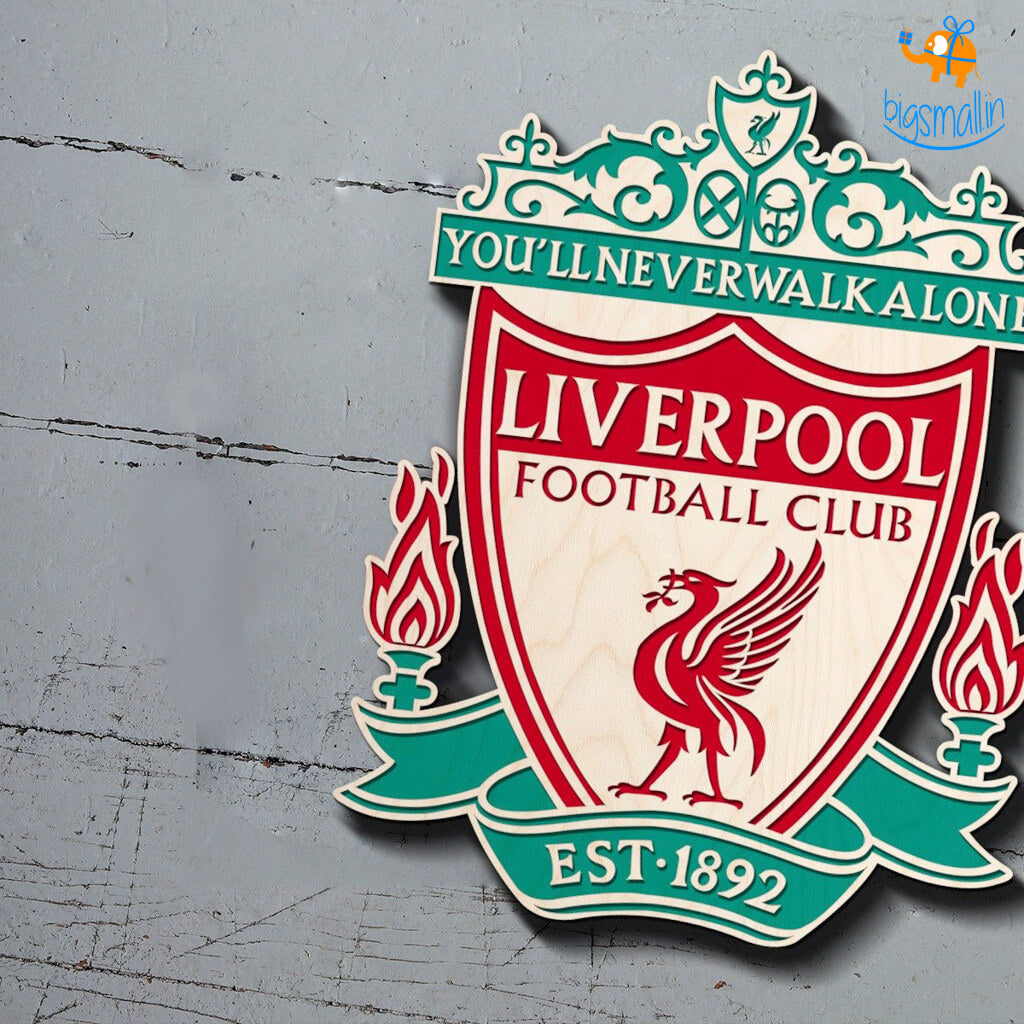 Liverpool Engraved Wooden Crest