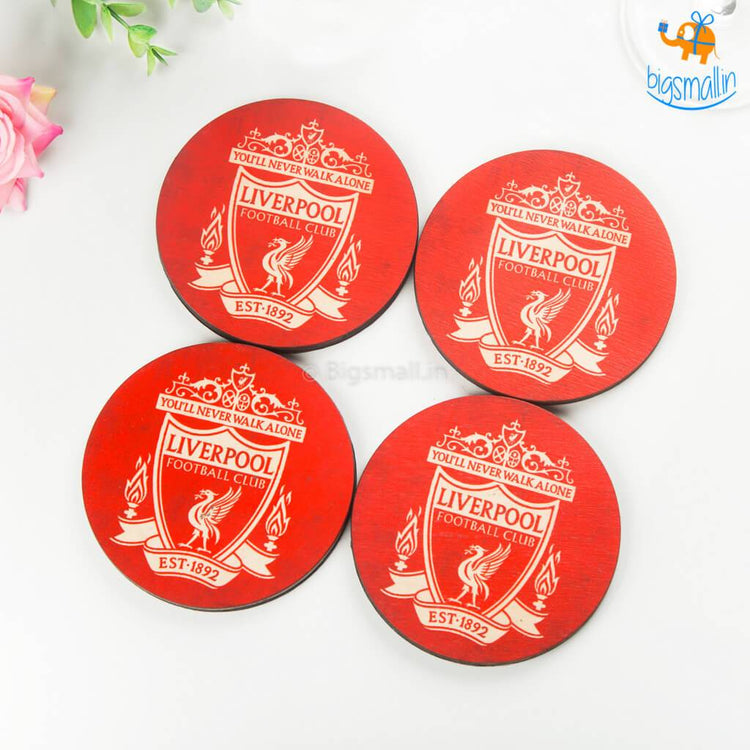 Liverpool Wooden Coasters - Set of 4 - bigsmall.in