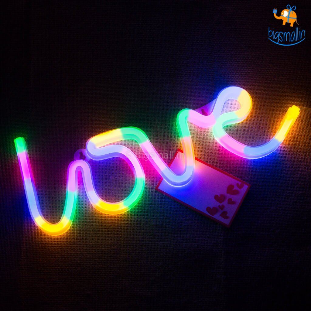 Multi-Colored Love LED Neon Lamp - bigsmall.in
