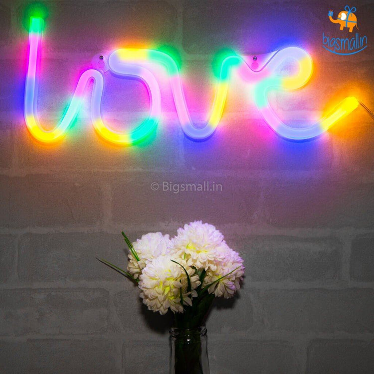 Multi-Colored Love LED Neon Lamp - bigsmall.in