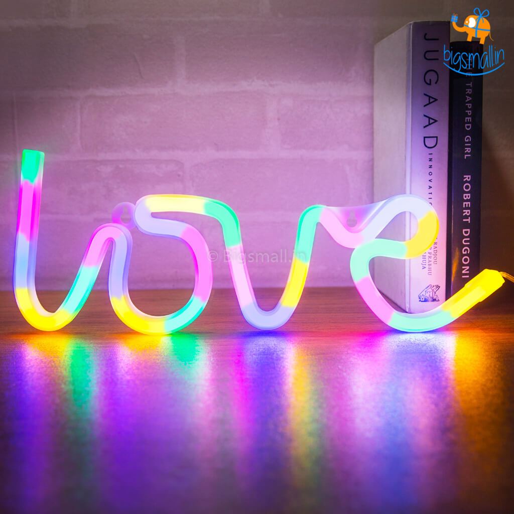 Multi-Colored Love LED Neon Lamp - bigsmall.in