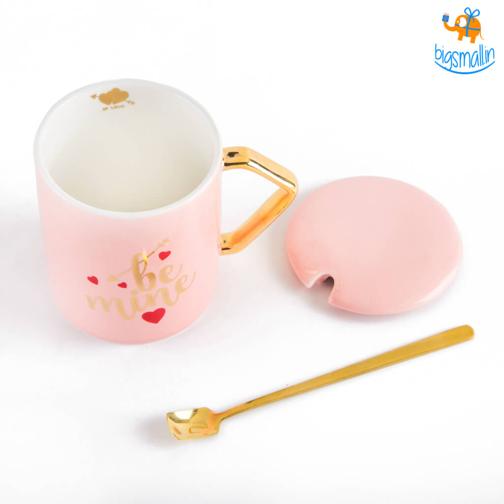 Be My Love Mug With Lid & Spoon