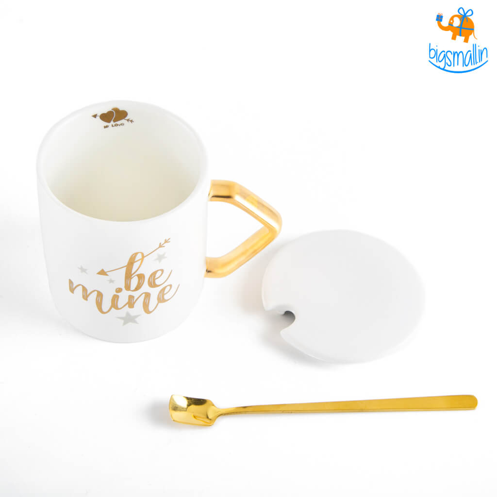 Be My Love Mug With Lid & Spoon