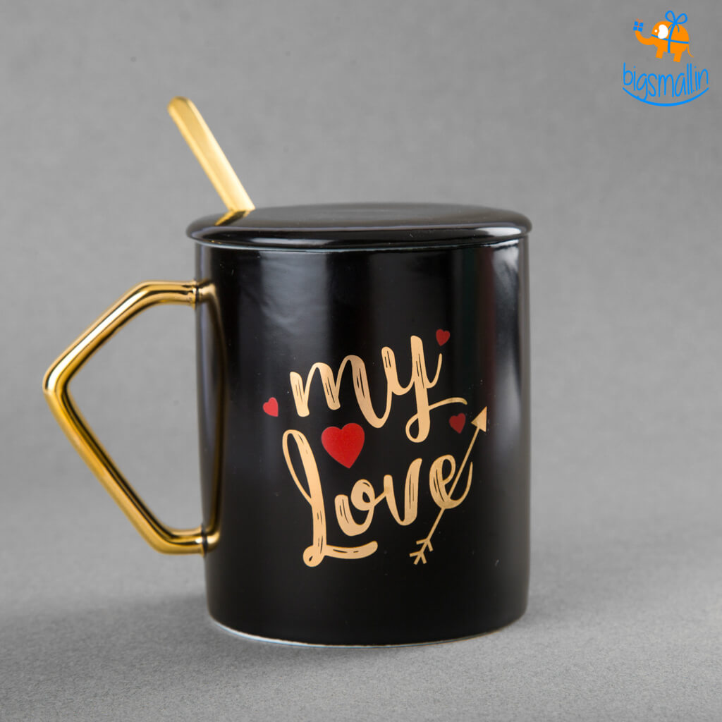 Be My Love Mug With Lid & Spoon