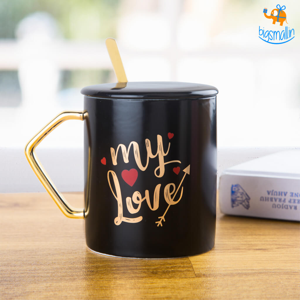 Be My Love Mug With Lid & Spoon