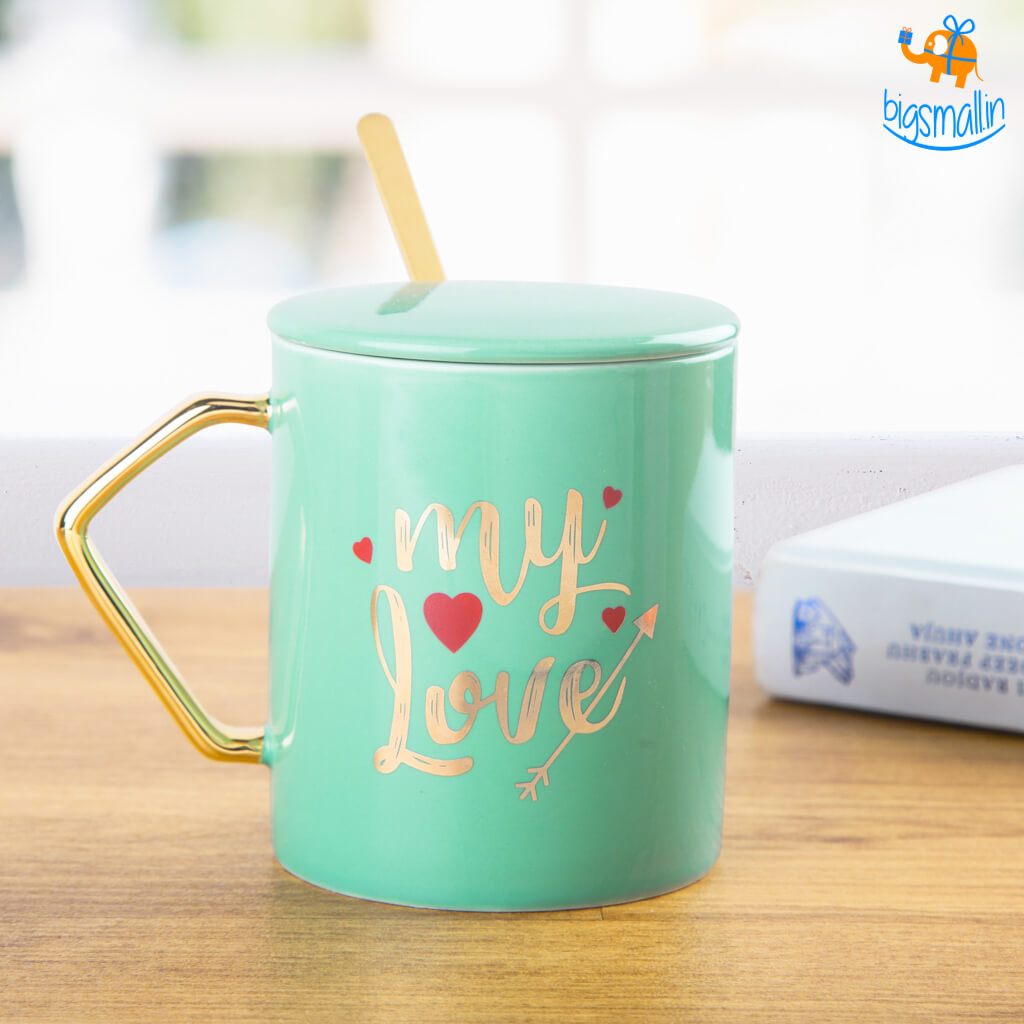 Be My Love Mug With Lid & Spoon