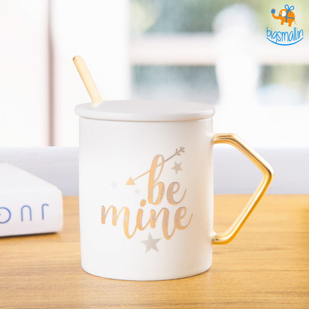 Be My Love Mug With Lid & Spoon