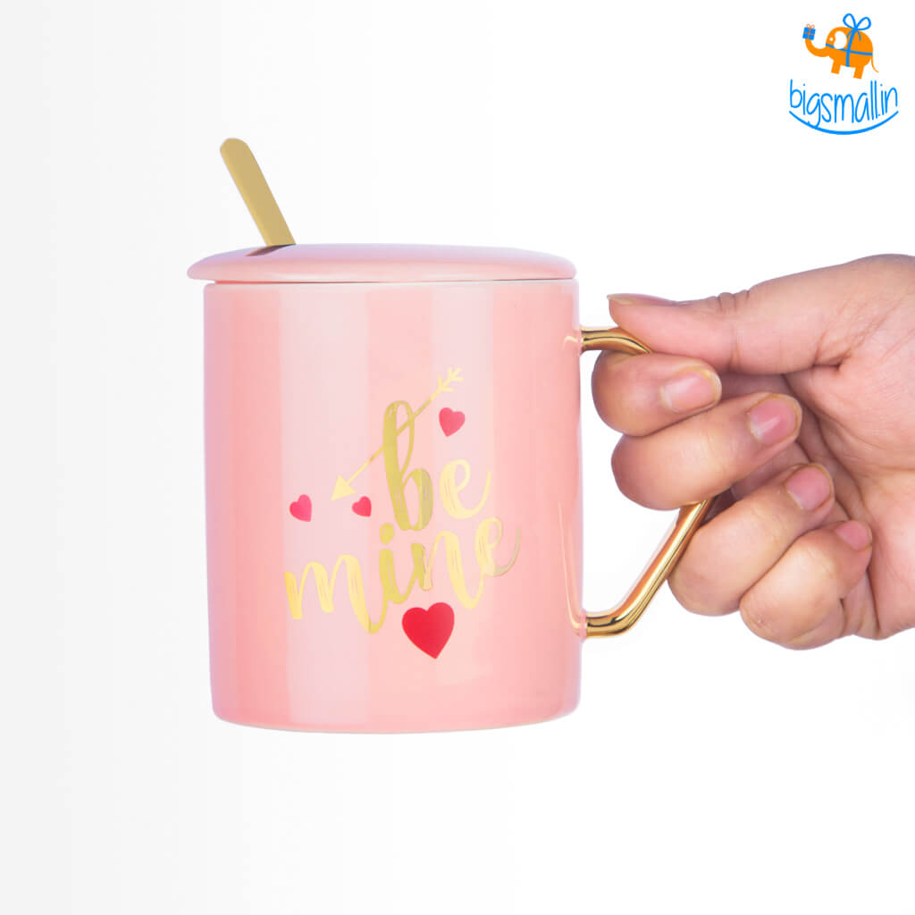 Be My Love Mug With Lid & Spoon