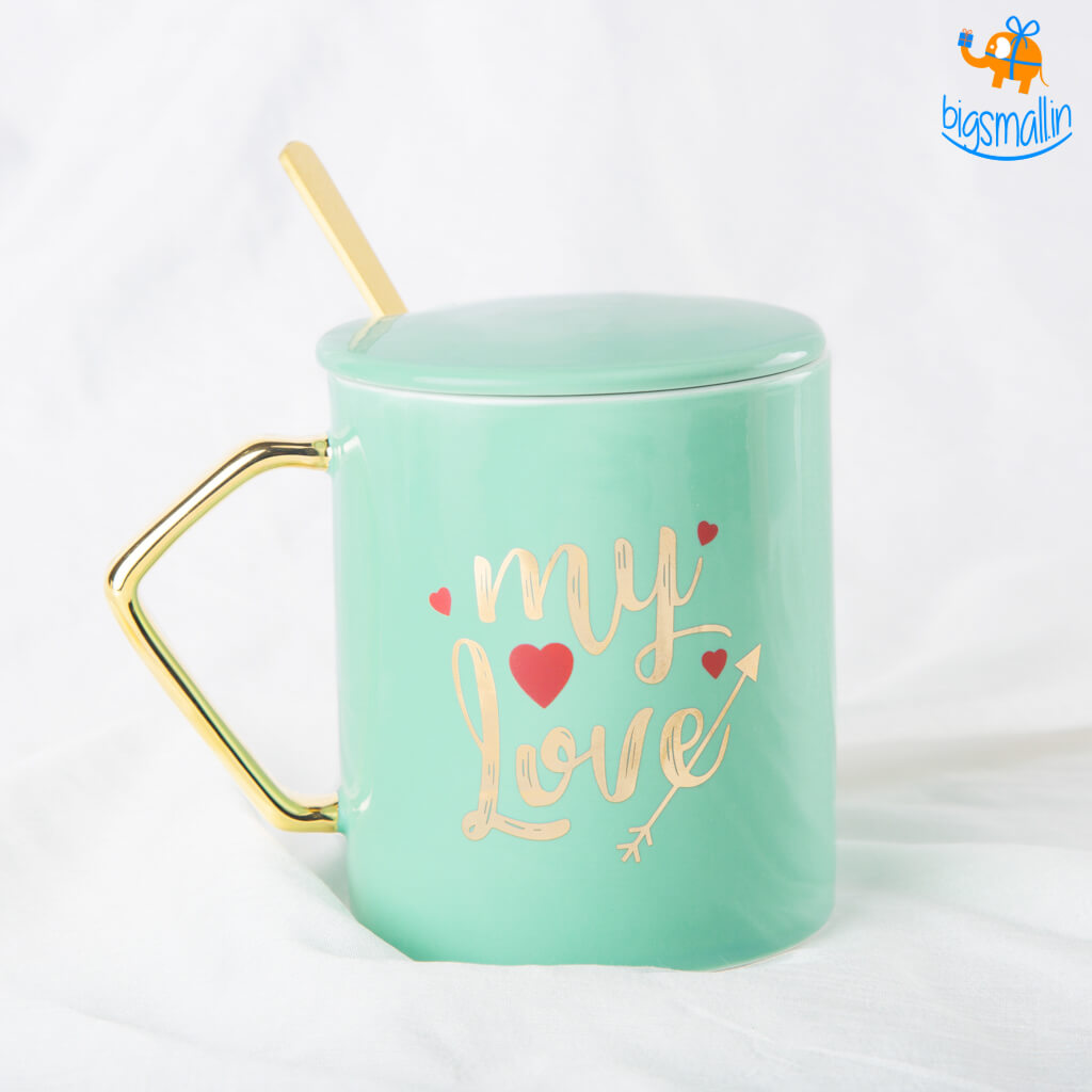 Be My Love Mug With Lid & Spoon