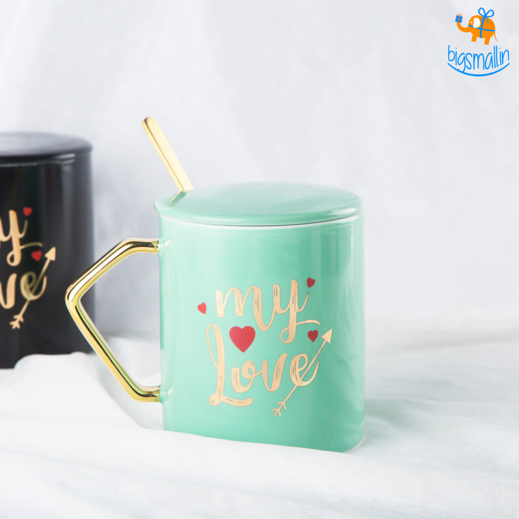 Be My Love Mug With Lid & Spoon