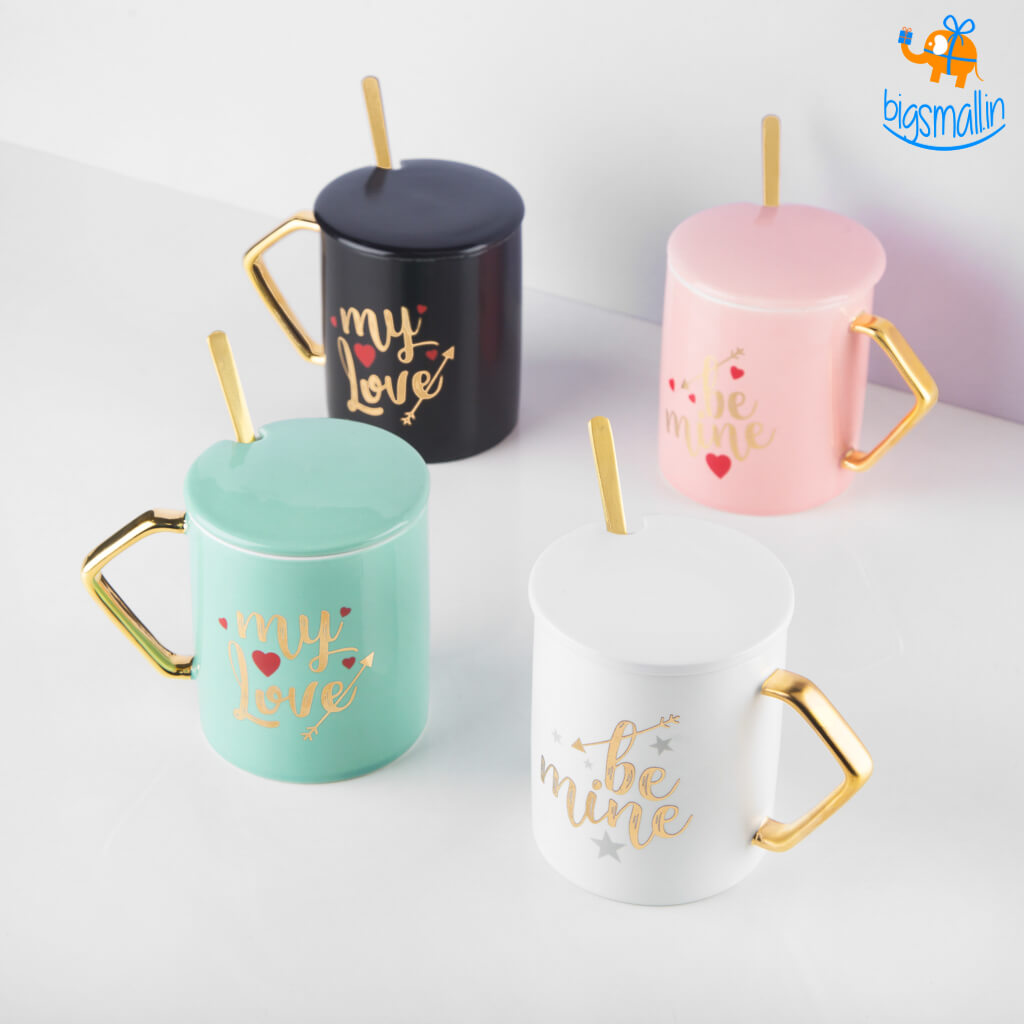 Be My Love Mug With Lid & Spoon