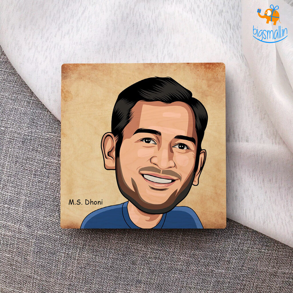 MS Dhoni Wooden Coasters