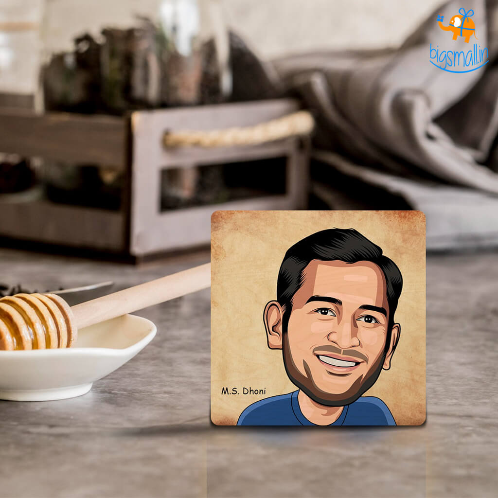 MS Dhoni Wooden Coasters