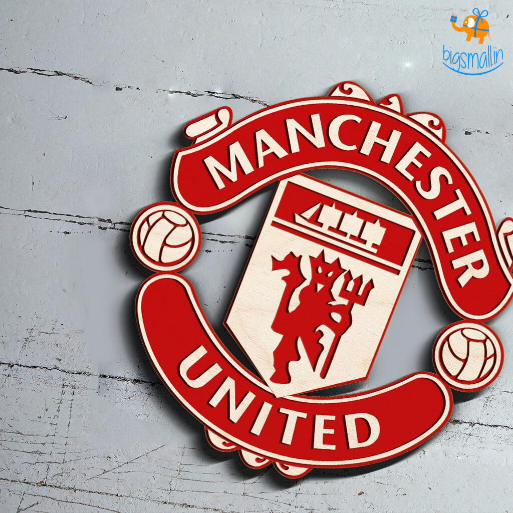 Manchester United Engraved Wooden Crest