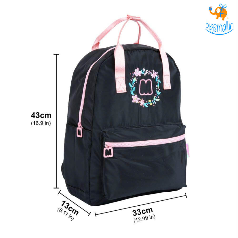 Floral Black Casual Backpack