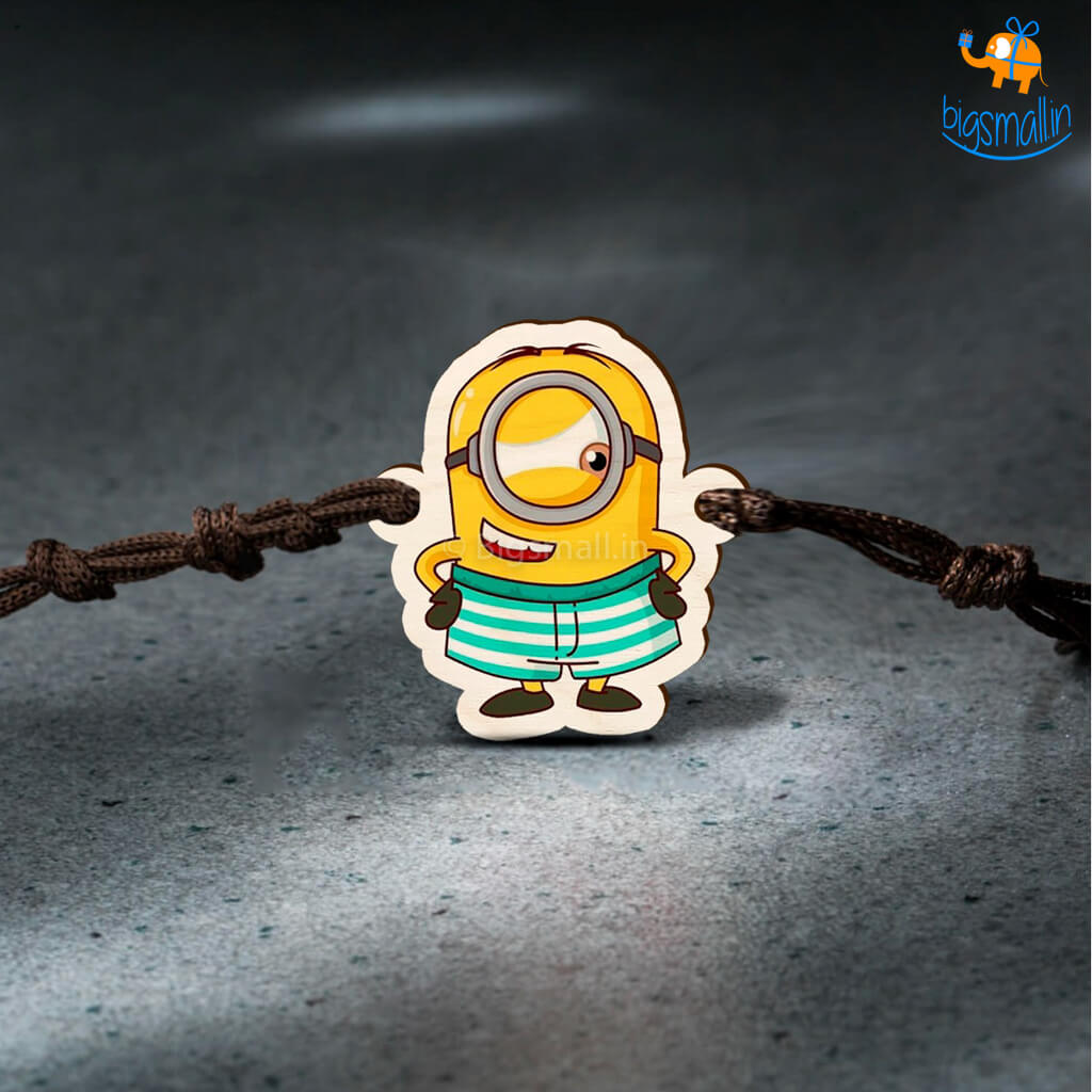 Minion Wooden Rakhi