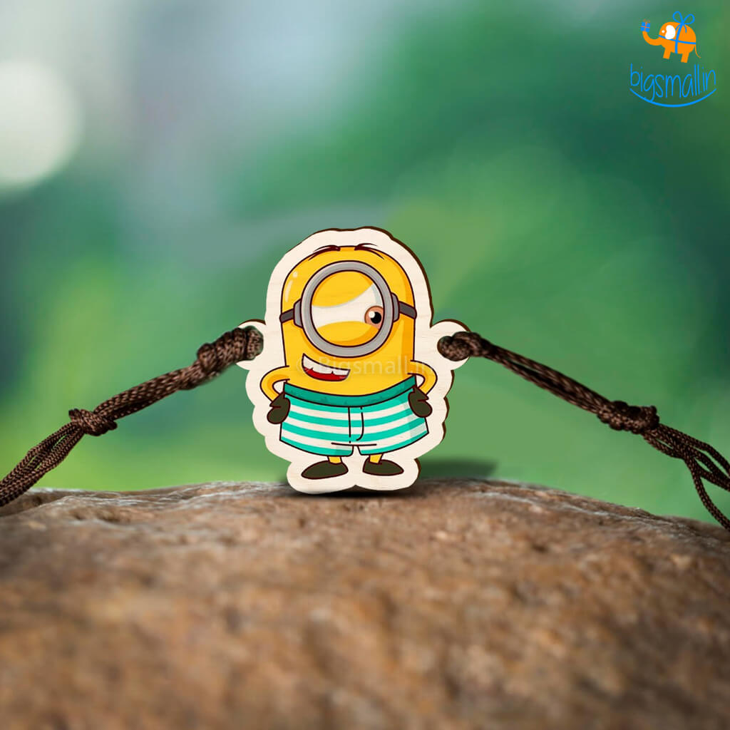 Minion Wooden Rakhi