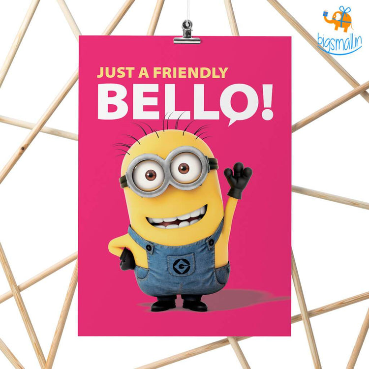 Official Minions Poster with Snowing Effect - bigsmall.in