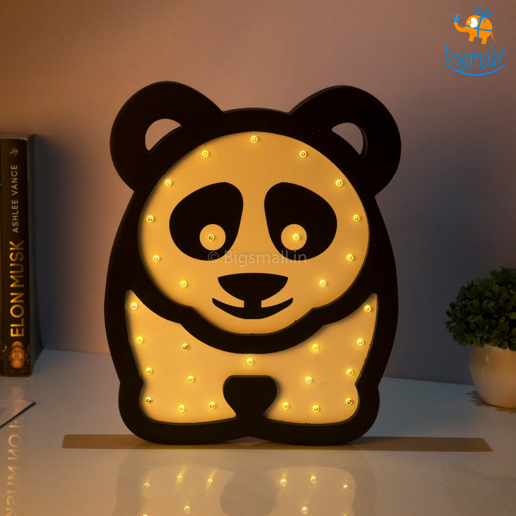 Panda Wooden LED Lamp