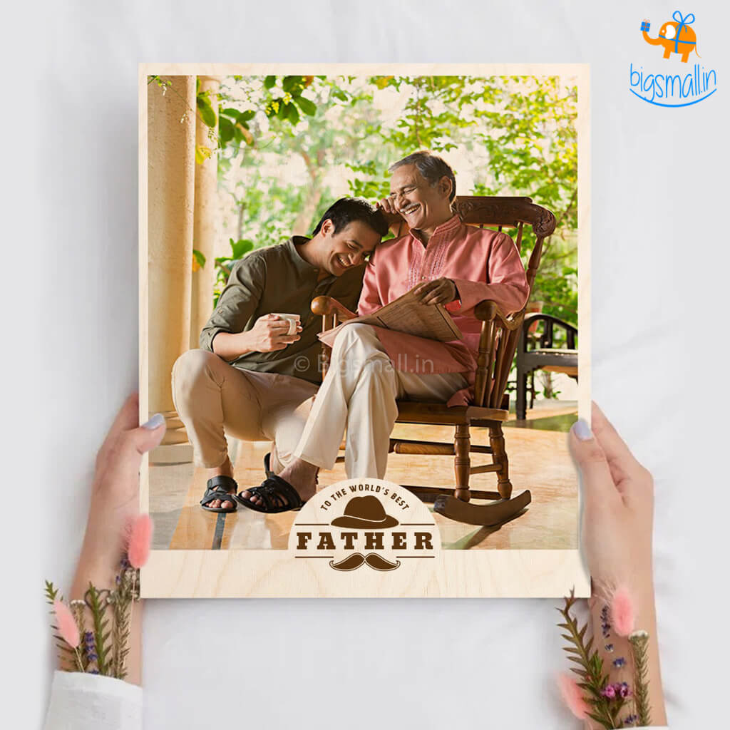 Father's Day Personalized Wooden Print Frame | COD not available - bigsmall.in