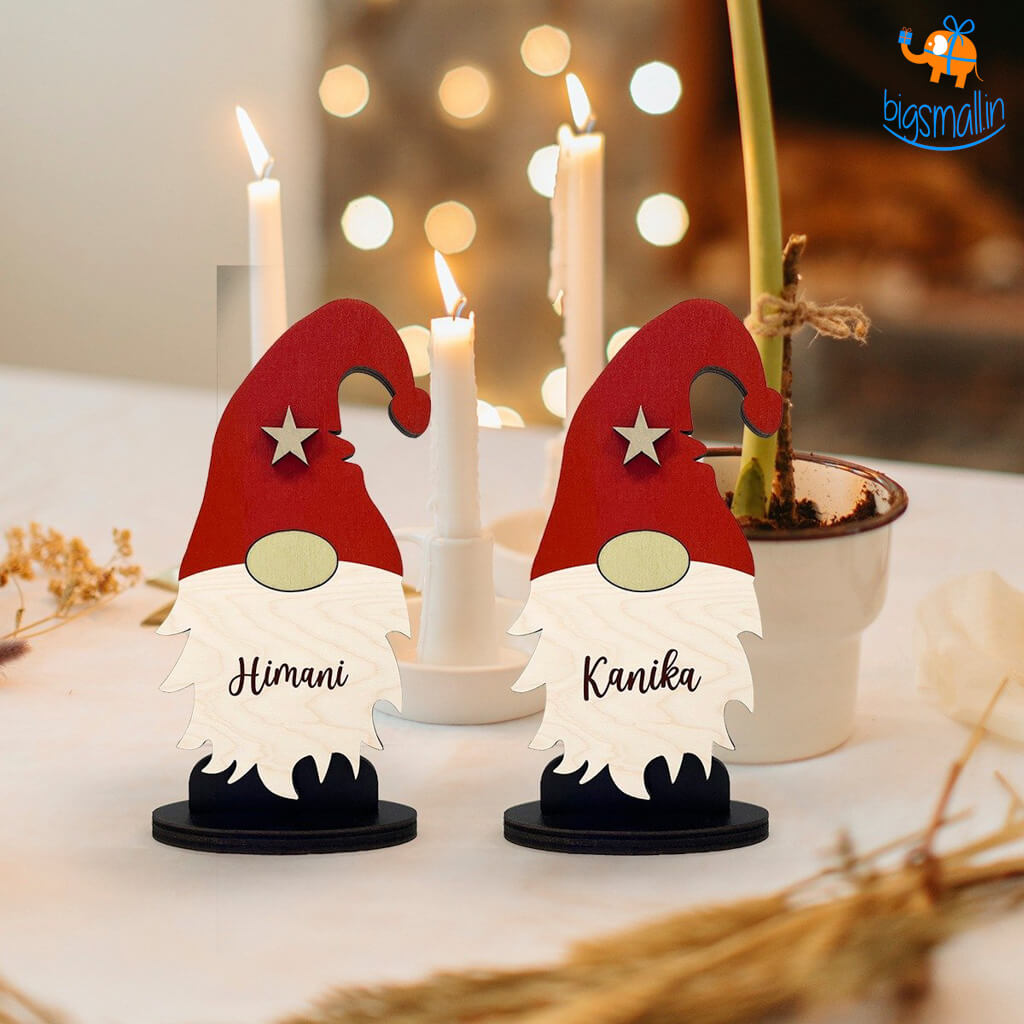 Personalized Wooden Gnomes Decorative | COD Not Available
