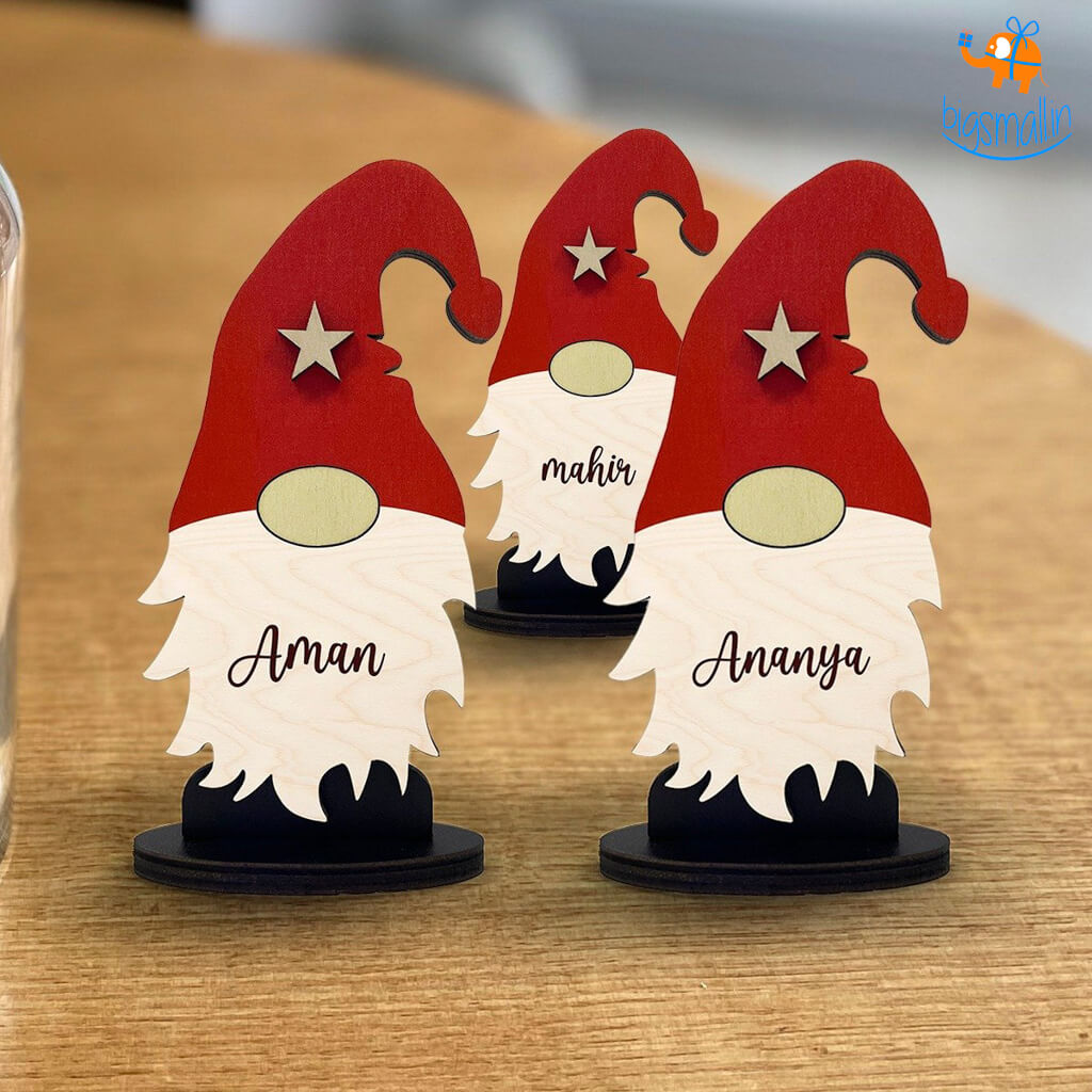 Personalized Wooden Gnomes Decorative | COD Not Available