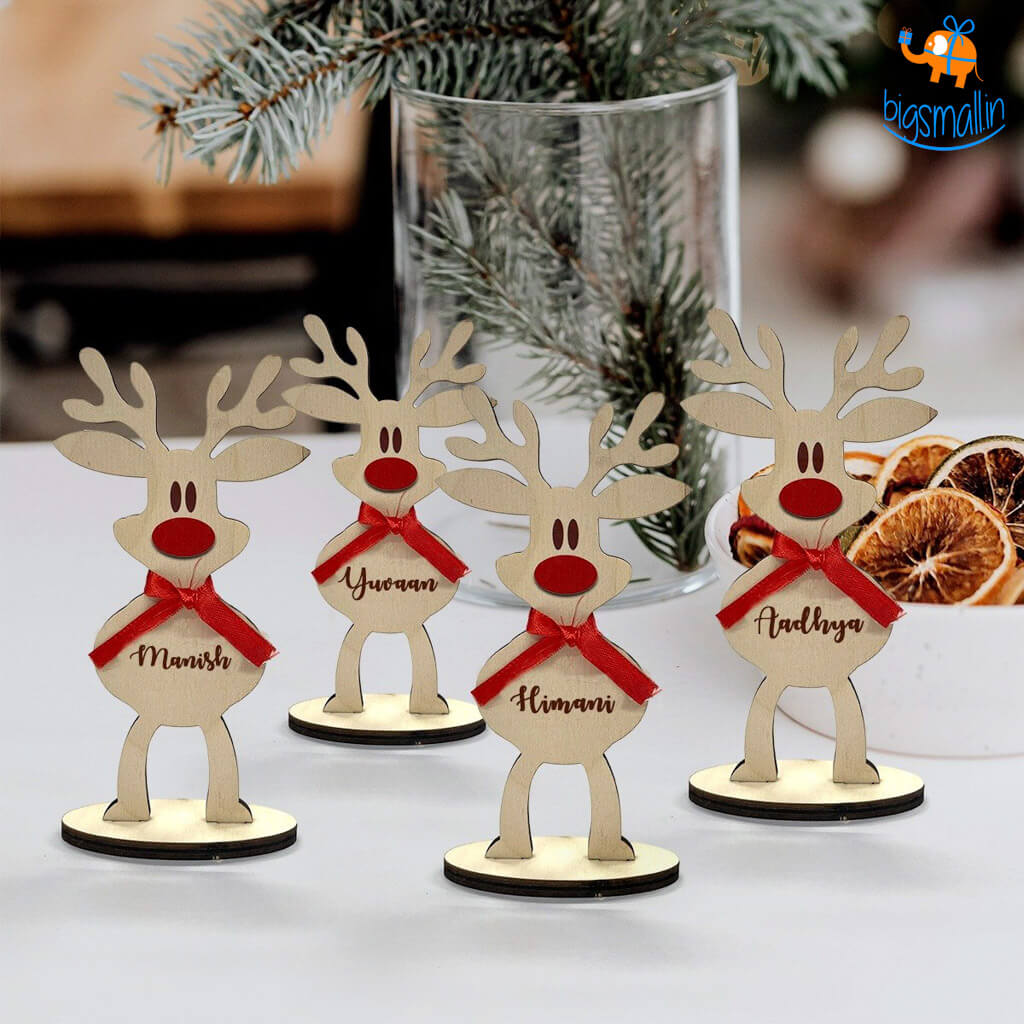 Personalized Wooden Reindeer Decorative | COD Not Available